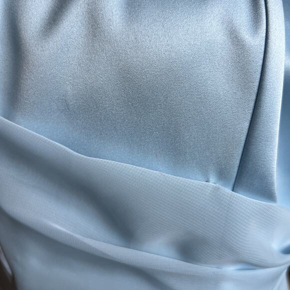 Impression Blue Formal Dress Maxi Sleeveless Layered Mesh Bedazzled Prom Fairy - Picture 6 of 15